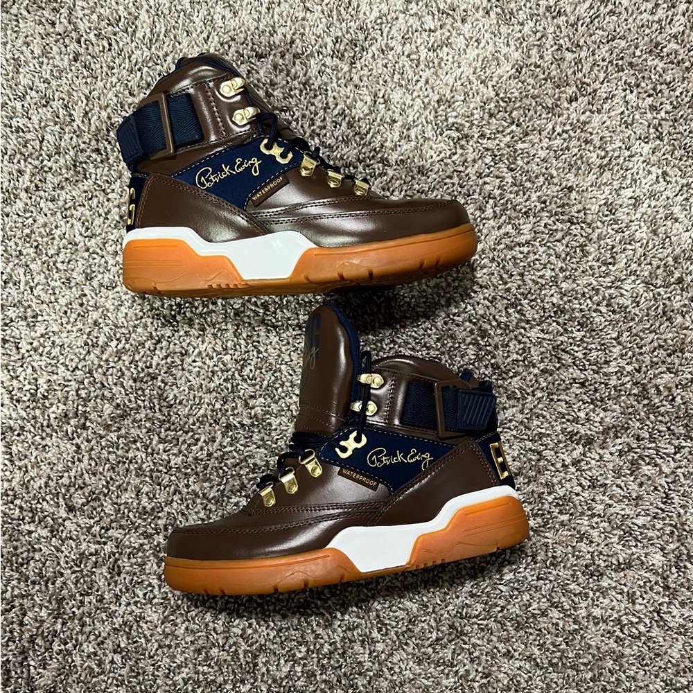 Ewing 33 Hi/Winter/Brown/Navy/Gold”/6Y/Preowned/No Box